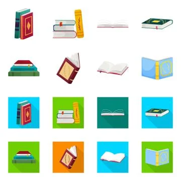 Isolated object of training and cover logo. Collection of training and bookstore 스톡 일러스트