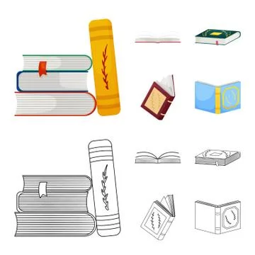 Isolated object of training and cover logo. Set of training and bookstore vector Stockillustratie