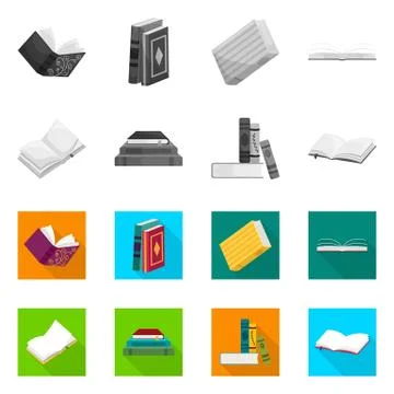 Isolated object of training and cover icon. Set of training and bookstore vector Illustrazione stock