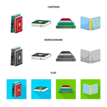 Isolated object of training and cover logo. Collection of training and bookstore 스톡 일러스트