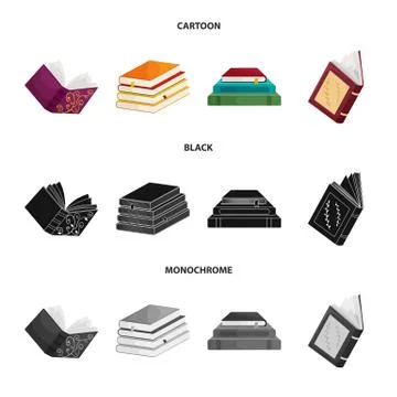 Isolated object of training and cover logo. Collection of training and bookstore 스톡 일러스트
