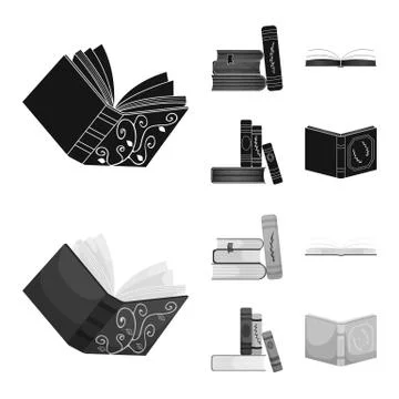 Isolated object of training and cover symbol. Collection of training and Stock Illustration