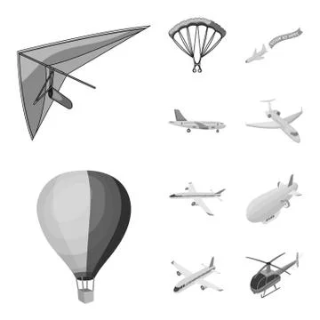 Isolated object of transport and object icon. Collection of transport and Stock Illustration