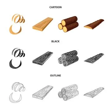 Isolated object of tree and raw logo. Set of tree and construction stock vector 스톡 일러스트