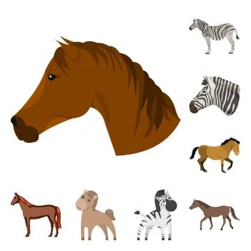 Isolated object of trot and running symbol. Collection of trot and clipart stock Stock Illustration