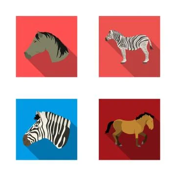 Isolated object of trot and running icon. Collection of trot and clipart stock Illustrazione stock