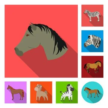 Isolated object of trot and running sign. Collection of trot and clipart stock Illustrazione stock