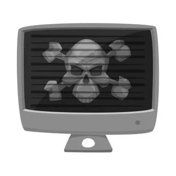 Isolated object of virus and secure sign. Set of virus and cyber stock symbol Stock Illustration