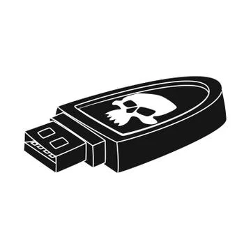 Isolated object of virus and secure logo. Collection of virus and cyber stock Stock Illustration