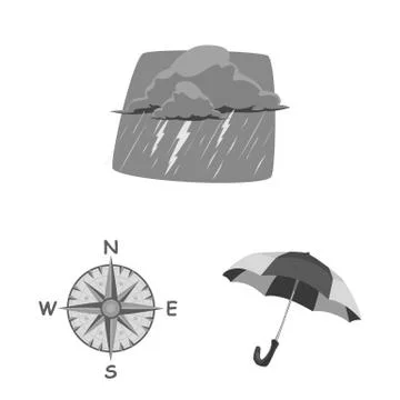 Isolated object of weather and climate logo. Set of weather and cloud stock Stock Illustration