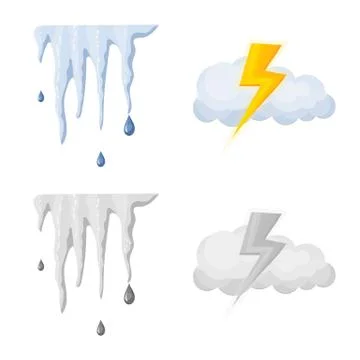 Isolated object of weather and climate icon. Set of weather and cloud stock Stockillustratie