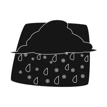 Isolated object of weather and climate sign. Set of weather and cloud vector Stock Illustration