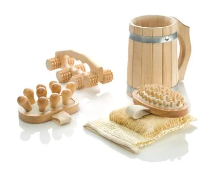 Isolated objects for taking bath Foto stock