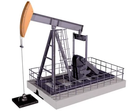 Isolated oil rig Stock Illustration