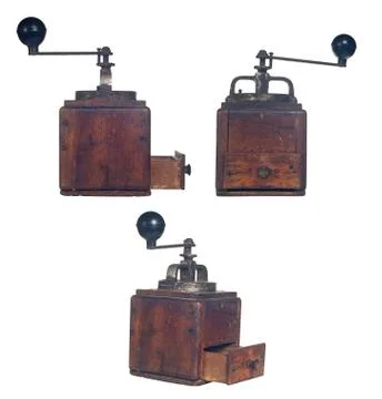 Isolated old pepper mill Stock Photos