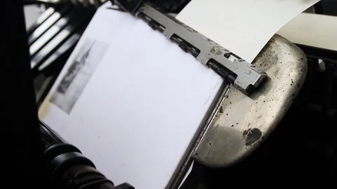 Isolated old printing press Stock Footage 89163882
