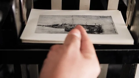 Isolated old printing press Stock Footage 89163915