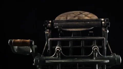 Isolated old printing press Stock Footage 89163954