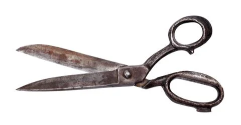 Isolated old scissors Stock-Fotos