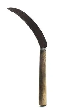 Isolated Old Sickle Tool Foto stock