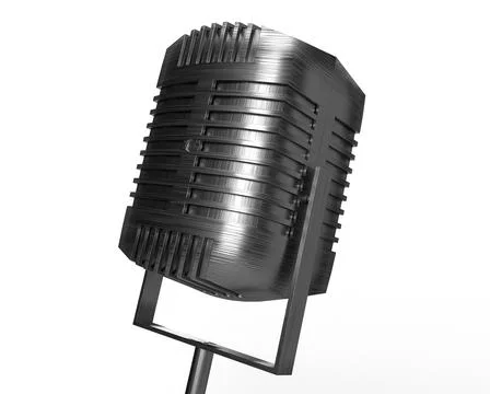 Isolated Old Style Microphone on White Background. Stock Illustration