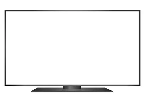 Isolated OLED black flat smart wide TV and white screen Stock Illustration