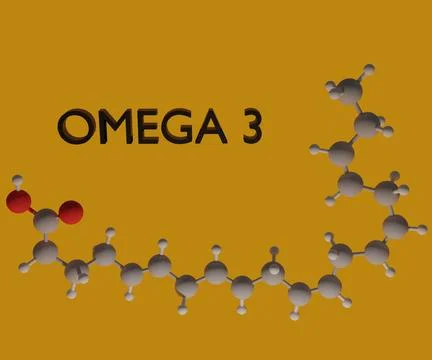 Isolated OMEGA 3 molecules Stock Illustration