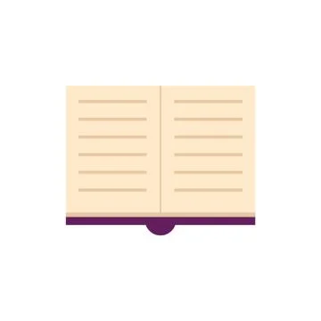 Isolated open book flat design Stock Illustration