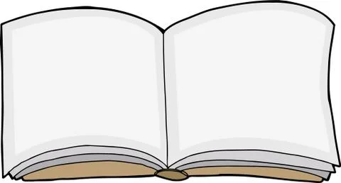Isolated open book Illustrazione stock