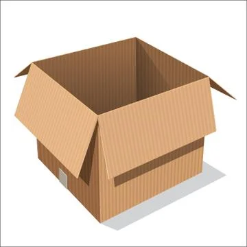 Isolated Open Box - Vector Illustration Stock Illustration