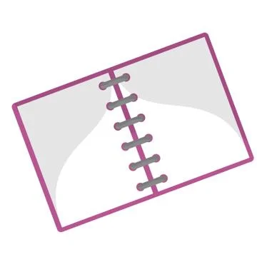 Isolated open empty notebook Illustrazione stock