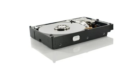 Isolated open harddisk hardware computer harddisk isolated on white Copyri... Stock Photos