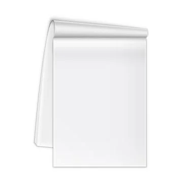 Isolated Open Notebook On White. Stock Illustration