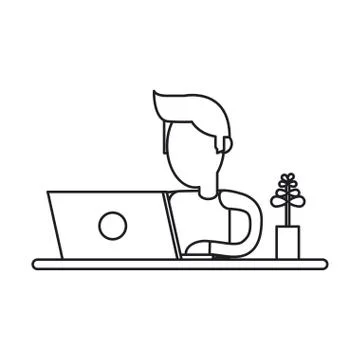 Isolated operator man design Stock Illustration