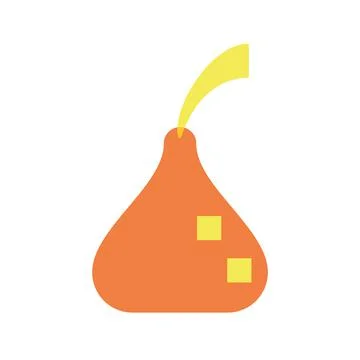 Isolated orange candy sheer flat icon Vector Stock Illustration