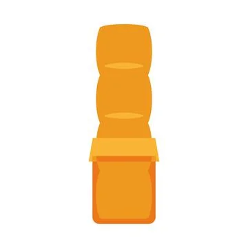 Isolated orange chocolate bar candy sheer flat icon Vector Illustrazione stock
