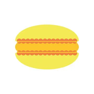 Isolated orange chocolate cookie candy sheer flat icon Vector Stock Illustration