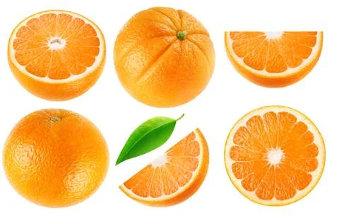 Isolated orange collection Stock Photos