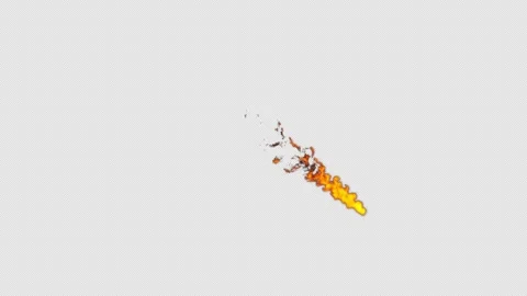 Isolated Orange Fire Burst With Alpha Channel Stock Footage 339301891