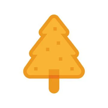 Isolated orange gummy tree candy sheer flat icon Vector Illustrazione stock