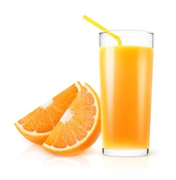 Isolated orange juice Stock Photos