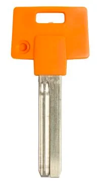 Isolated orange key Stock Photos