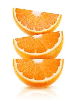 Isolated orange pieces in a stack Stock Photos
