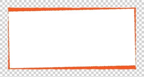 Isolated orange rectangle border element on transparent background Stock Illustration
