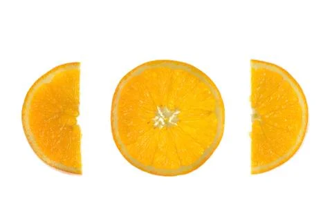 Isolated Orange slice Stock Photos