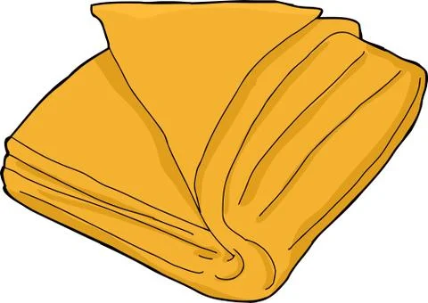 Isolated orange towel Stock Illustration