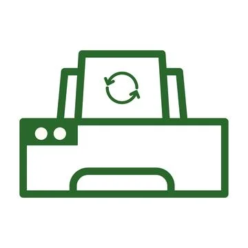 Isolated outline of an eco printer icon Vector Illustrazione stock