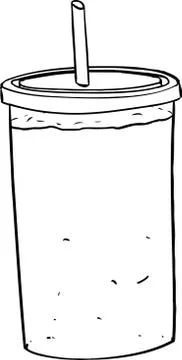 Isolated Outlined Soft Drink Stock Illustration