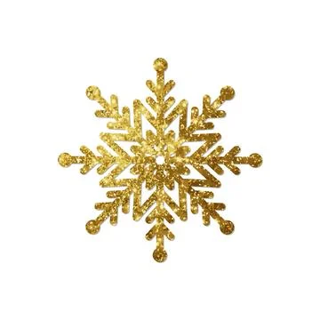 Isolated over transparent background glitter snowflake. Christmas decor. Vec Stock Illustration