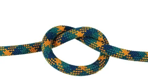 Isolated overhand knot Stock Photos
